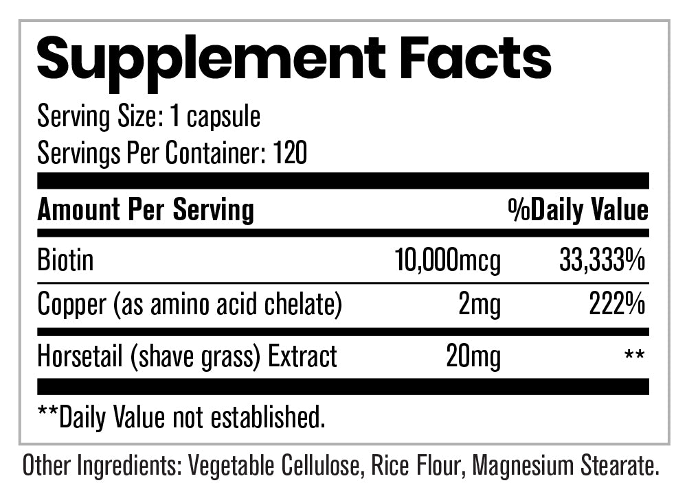 Biotin - 120 Capsules